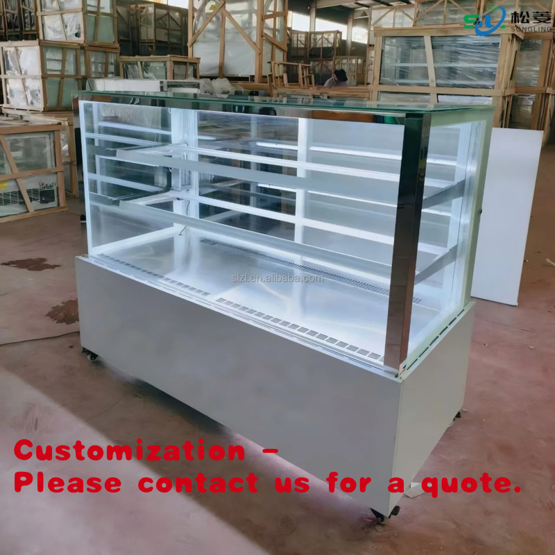 Refrigerated Display Case - Vitrine à gâteaux carrée moderne en