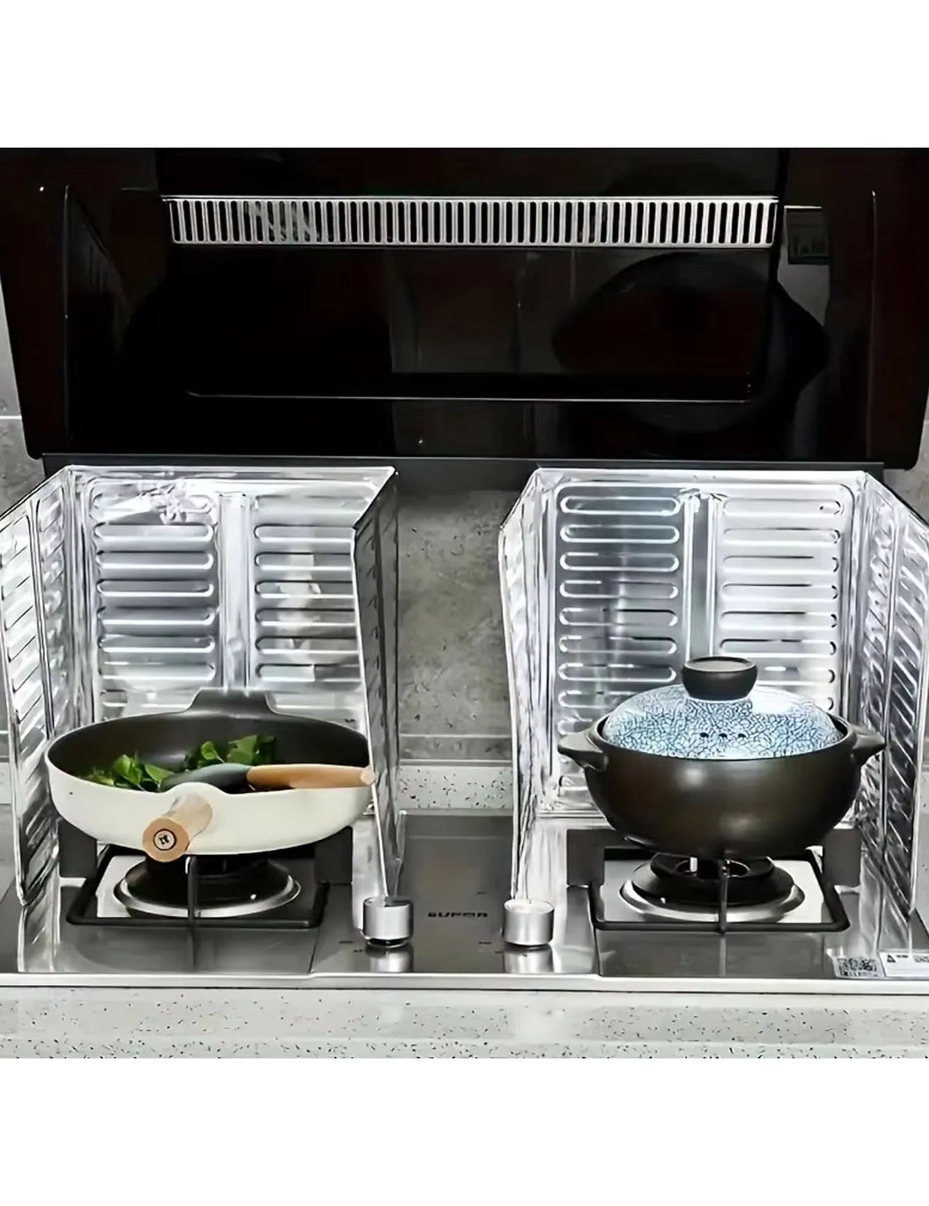 Commercial Kitchen Warmer - 3 pièces de pare-huile de cuisine,
