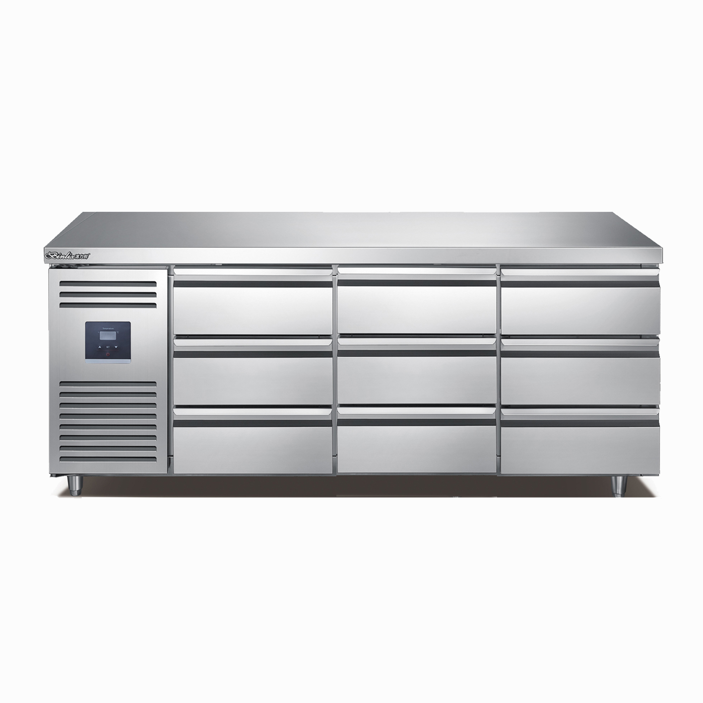 Refrigerated Display Case - Réfrigérateur de travail en acier inoxydable
