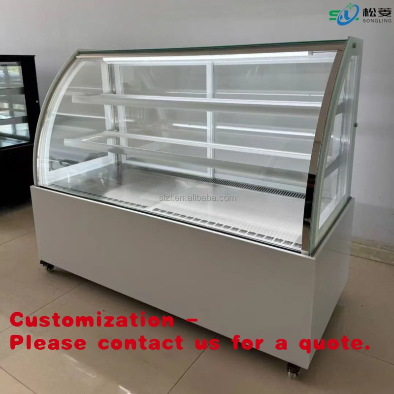 Refrigerated Display Case - Vitrine à gâteaux en acier inoxydable