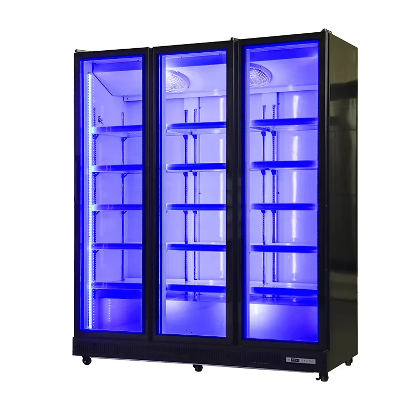 Refrigerated Display Case - Réfrigérateur vertical commercial grande capacité sur