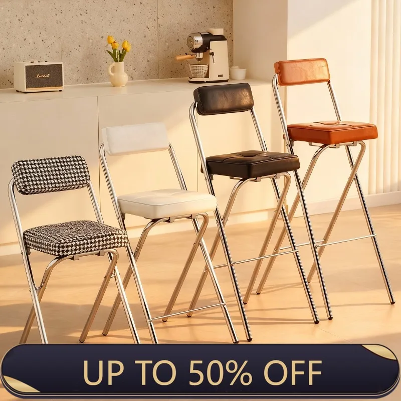 Commercial Kitchen Light - Tabourets de bar pliables avec dossier,