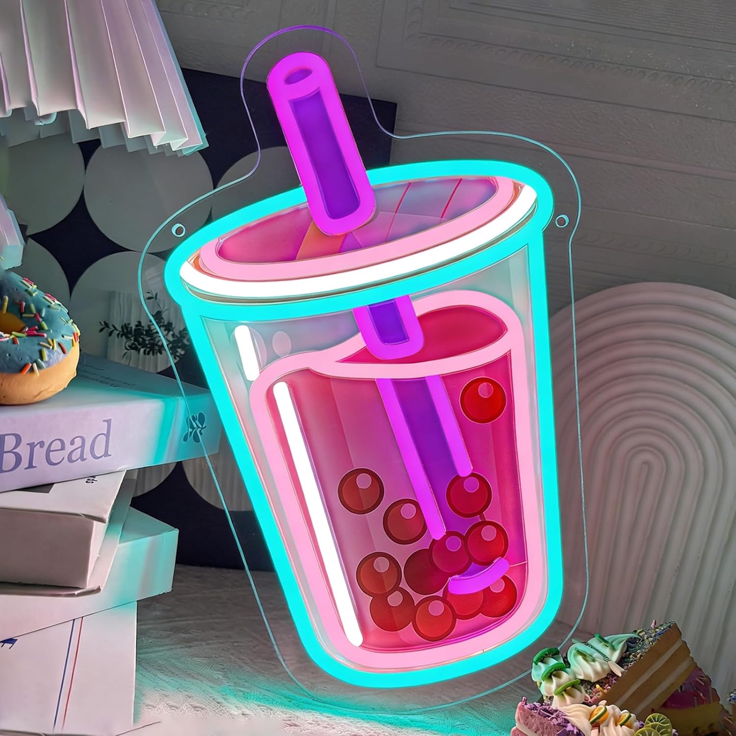 Commercial Kitchen Light - Enseigne néon Bubble Tea, lumière LED