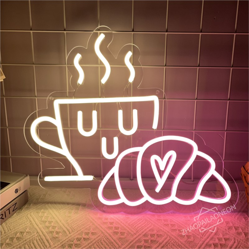 Café pain enseigne au néon Cro - Commercial Kitchen Light avis et prix