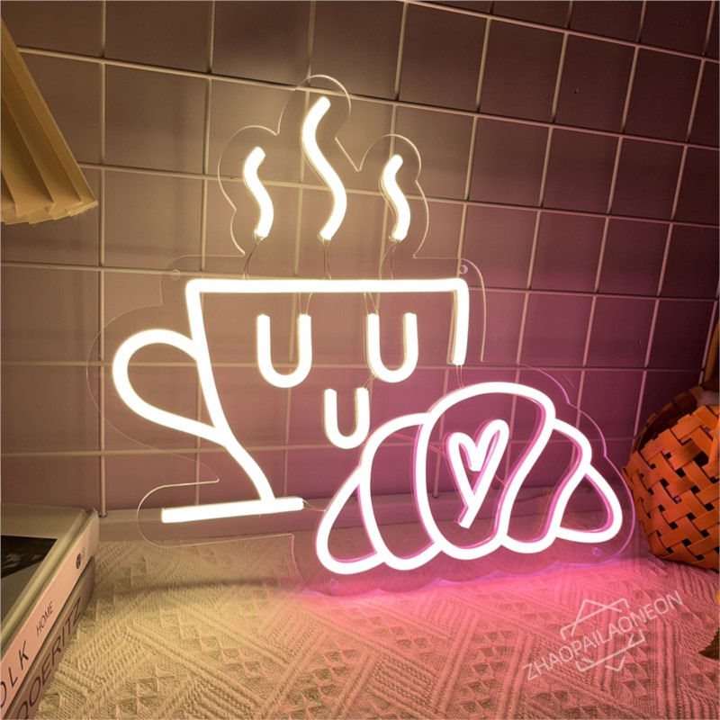 Café pain enseigne au néon Cro - Commercial Kitchen Light avis et prix