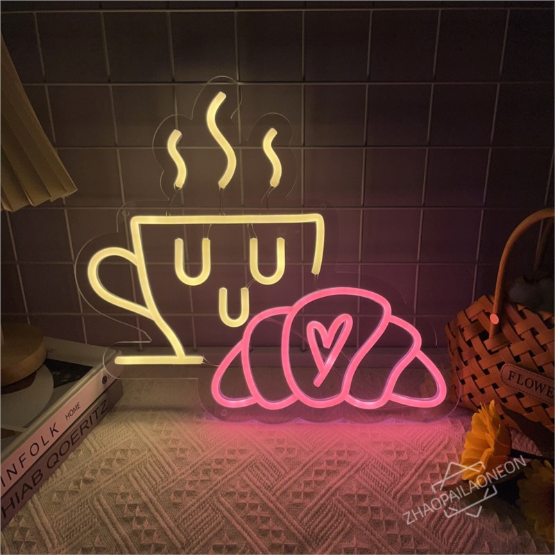 Café pain enseigne au néon Cro - Commercial Kitchen Light avis et prix