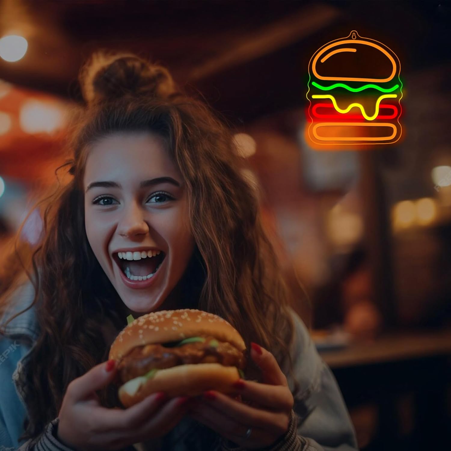 Enseigne au néon pour hamburge - Commercial Kitchen Light avis et prix