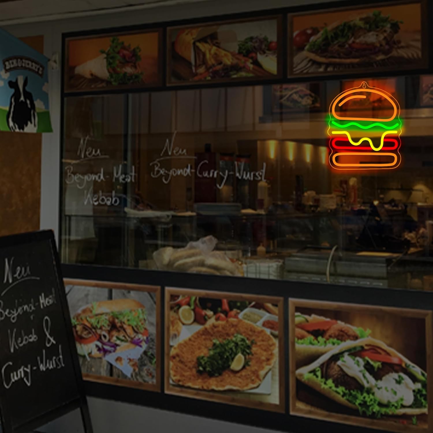 Enseigne au néon pour hamburge - Commercial Kitchen Light avis et prix