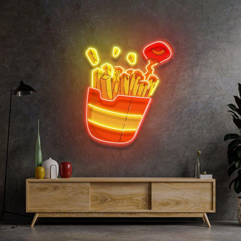 Enseigne au néon de frites per - Commercial Kitchen Light avis et prix