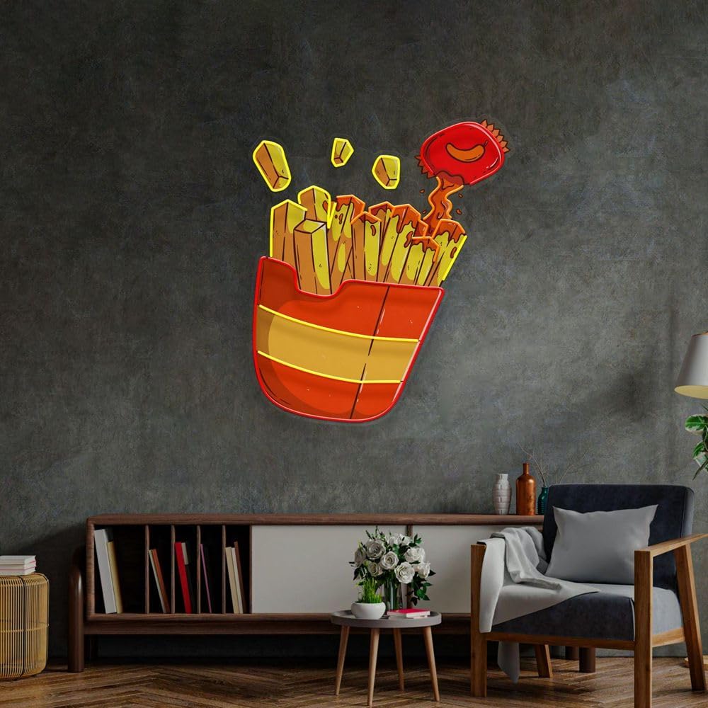 Enseigne au néon de frites per - Commercial Kitchen Light avis et prix