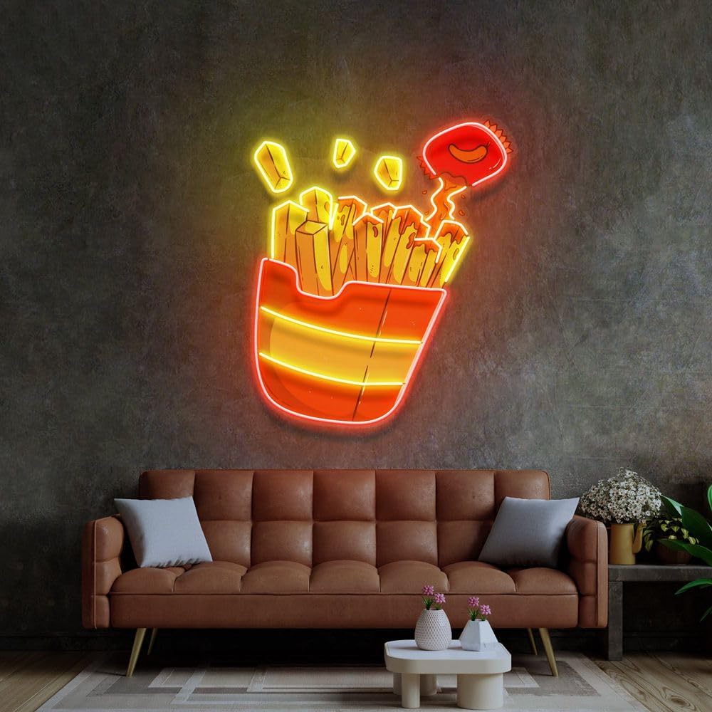 Enseigne au néon de frites per - Commercial Kitchen Light avis et prix